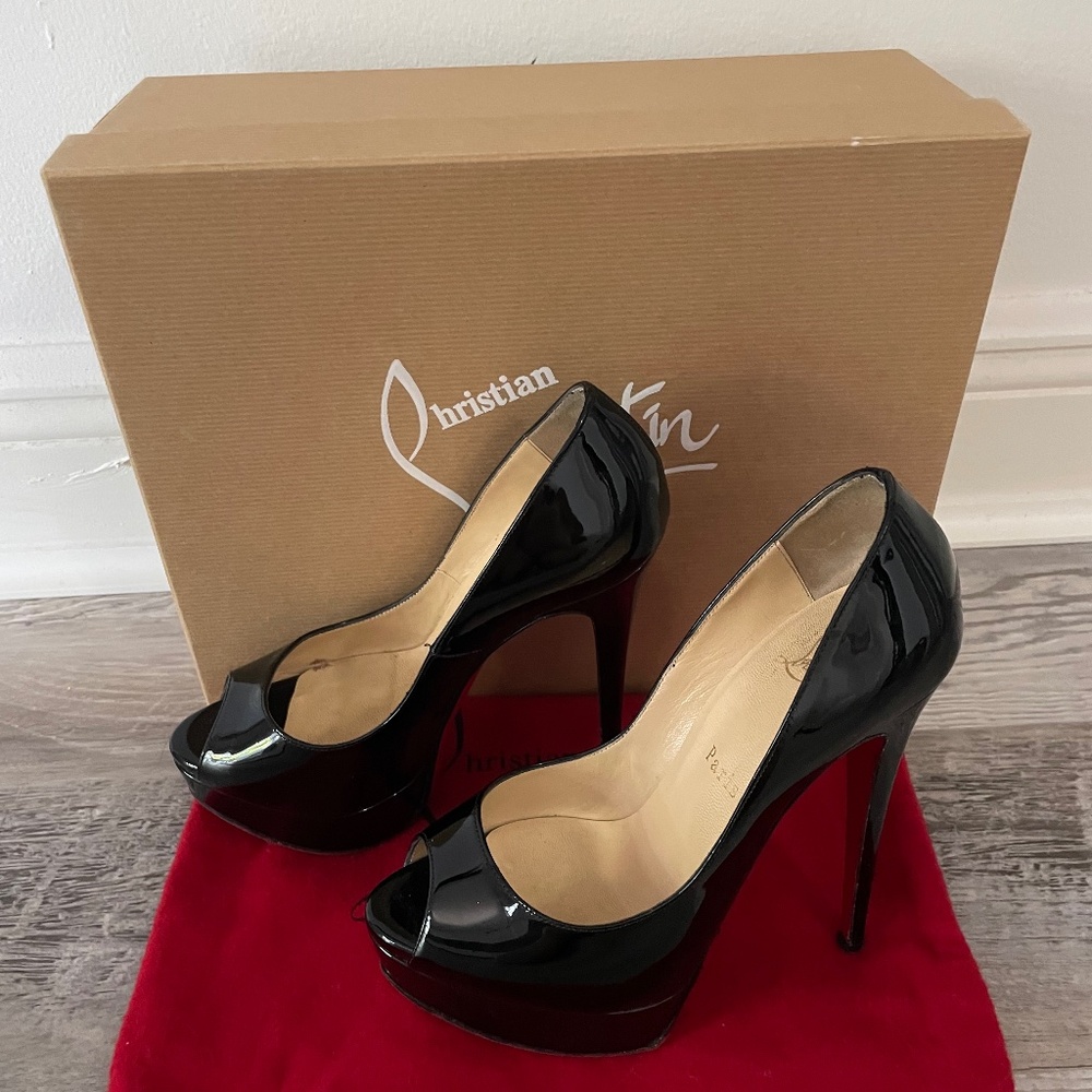 Christian Louboutin Lady Peep 150 Patent Calf Size 36
